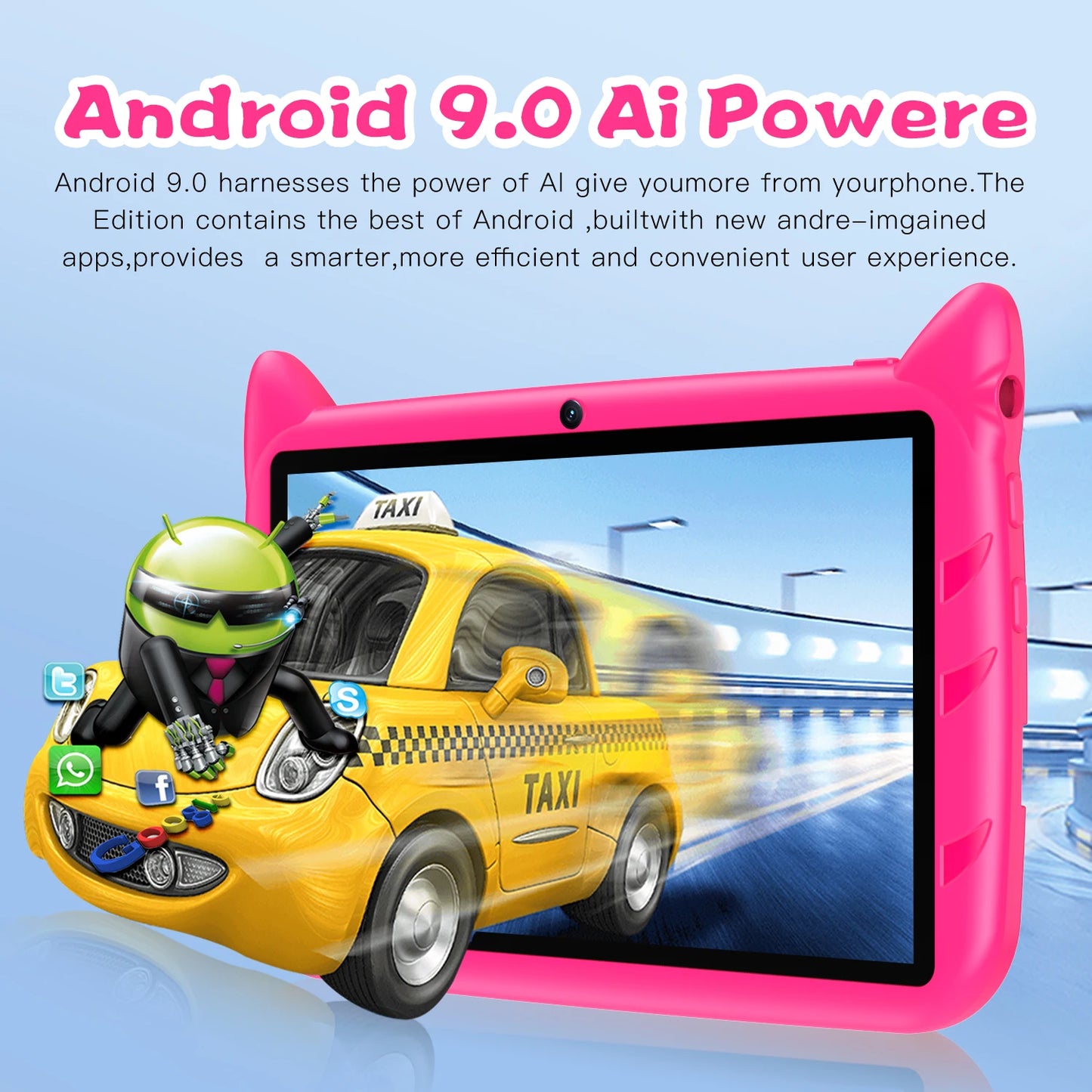 7'' Kids Tablet – Global 5G, Quad Core Android, 4GB+64GB, Educational