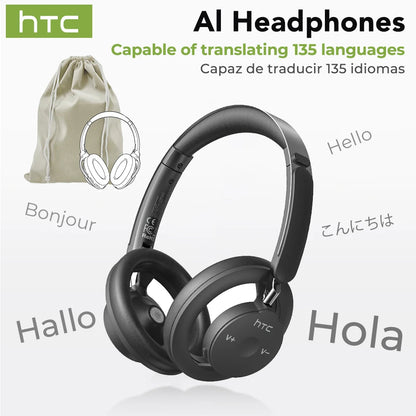 HTC HP06 Bluetooth 6.0 Wireless Open-Ear Headphones – Foldable & Lightweight