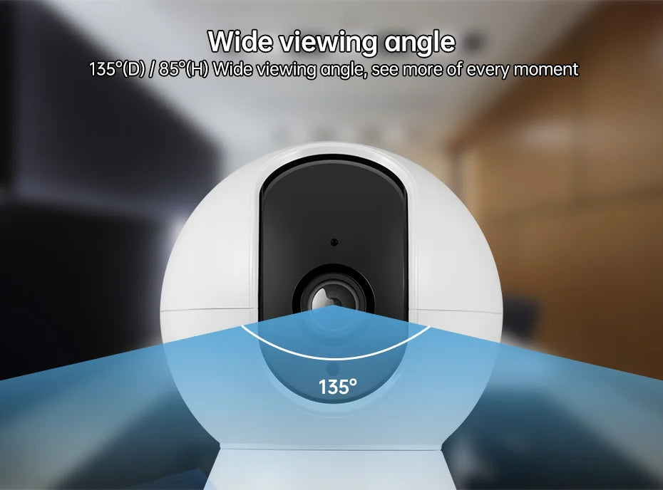 KERUI 5MP 4K Mini WiFi Camera – Tuya Smart AI Indoor Security