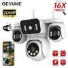 10K 20MP WiFi Security Camera – 4 Lens, 360° PTZ, 16X Zoom