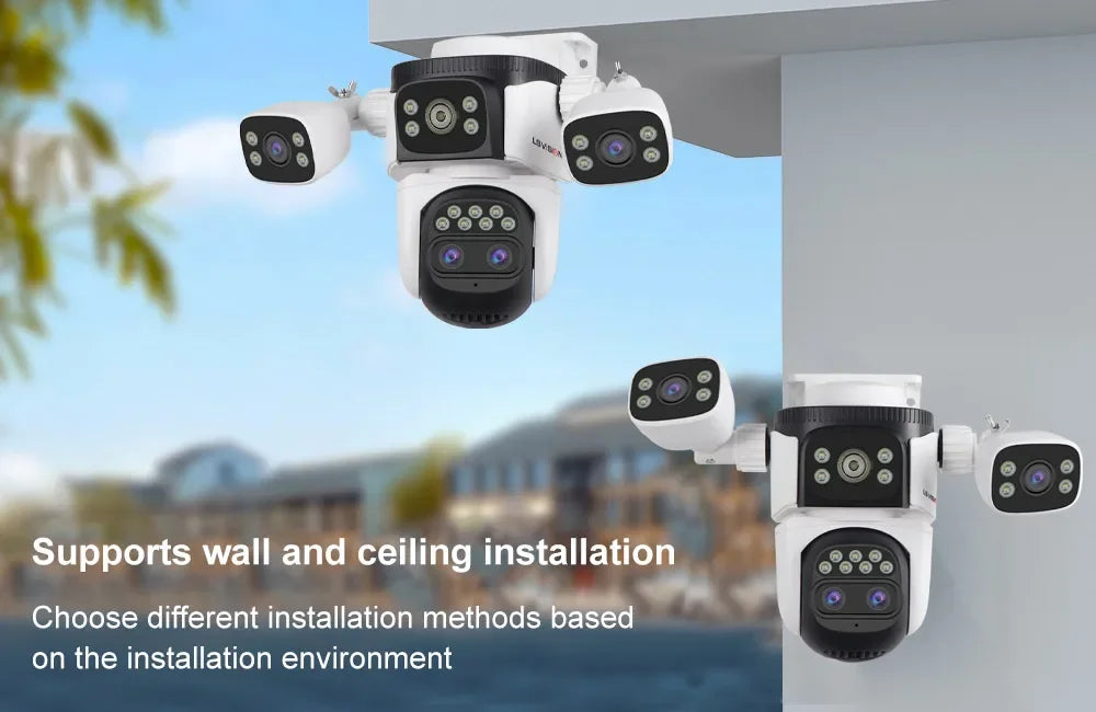 LS Vision 20MP Outdoor WiFi Camera – 4 Lens, 10X Zoom, Auto Tracking