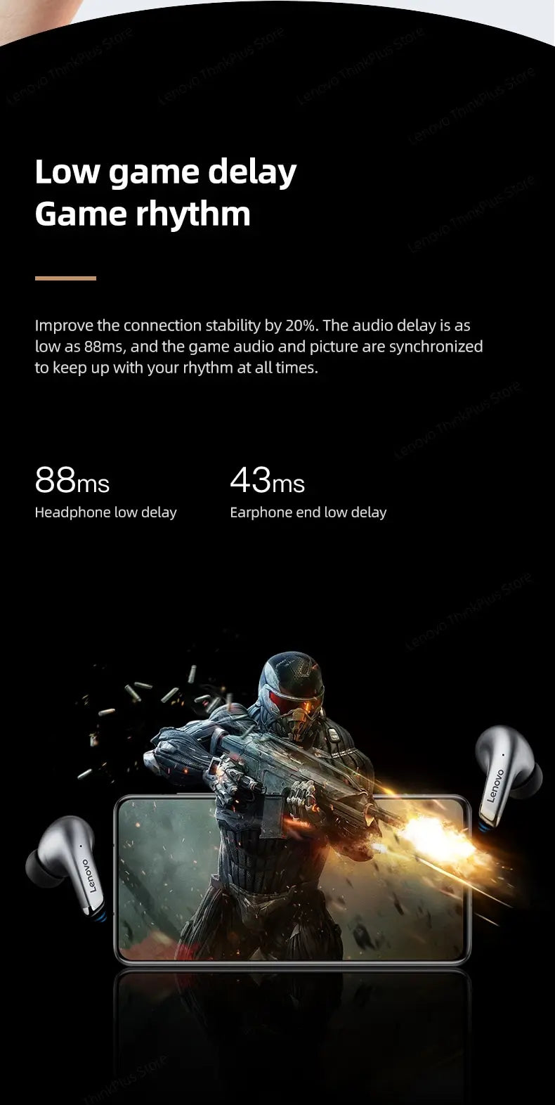 Lenovo LP5 Wireless Bluetooth Earbuds – HiFi, Sports, Waterproof with Mic