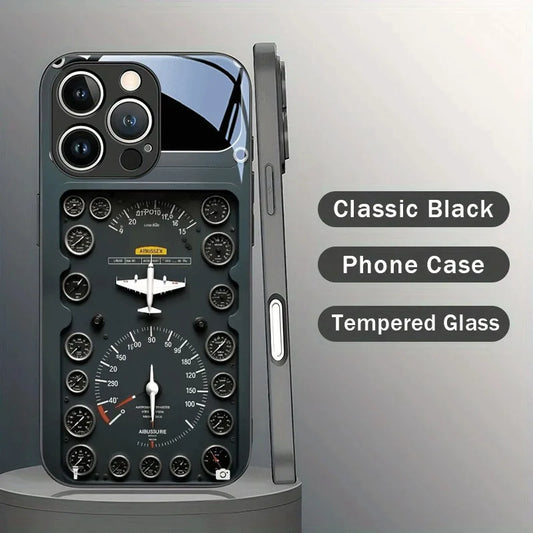 Retro Aviation Glass iPhone Case – Full Series Coverage (iPhone 7–17/Air)