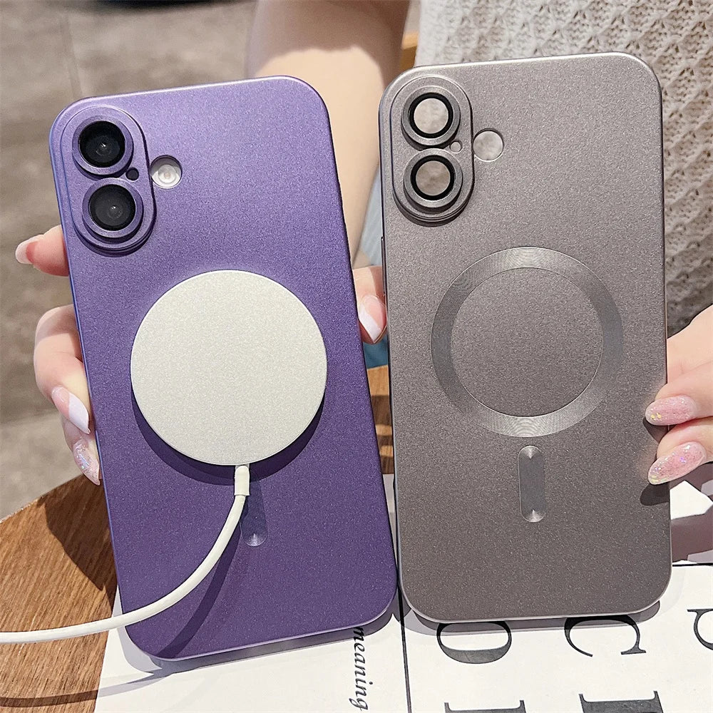 Matte Soft Silicone MagSafe Case – Shockproof TPU for iPhone 11–16 Pro/Max