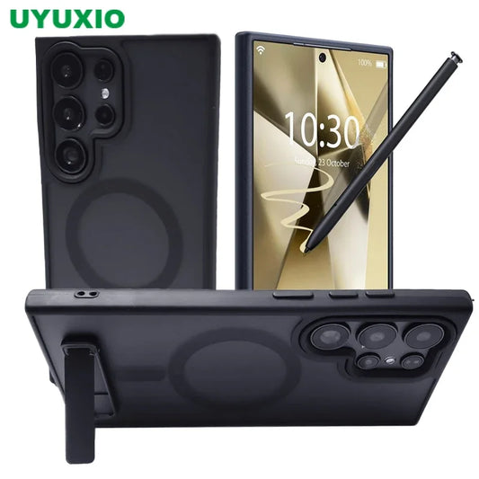UYUXIO Magnetic Case with Kickstand – Samsung Galaxy S22–S25 Series