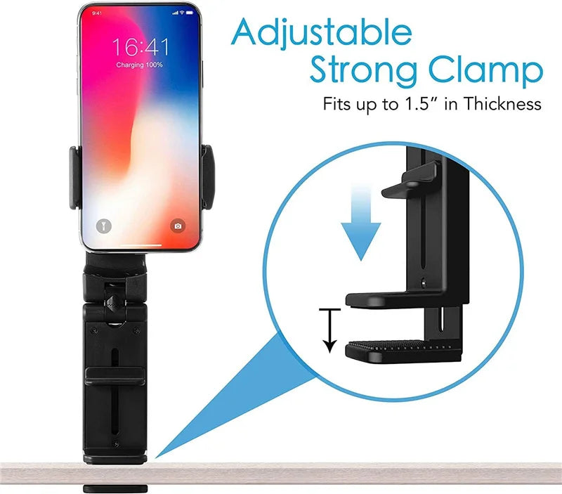 Airplane Phone Holder – Portable Foldable Travel Stand, Adjustable & Rotatable