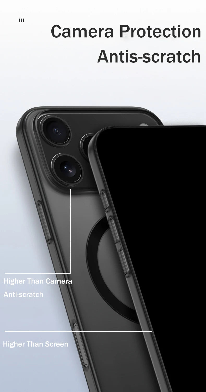 Luxury Matte iPhone Case – MagSafe & Wireless Charging (iPhone 11–17)