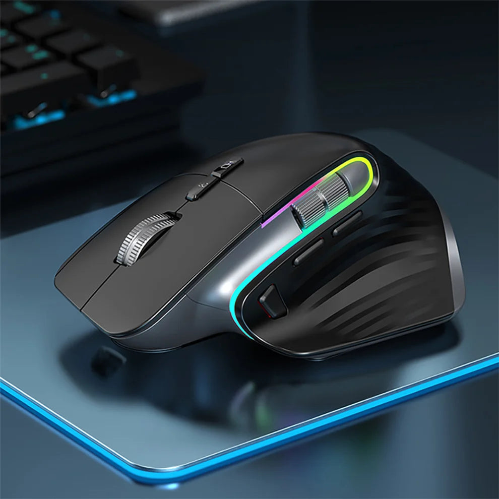 2.4G Wireless Bluetooth RGB Mouse – Rechargeable & Ergonomic