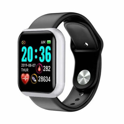 D20 Y68 Smartwatch – Fitness Tracker, Sports, IP67 Waterproof, Android Compatible
