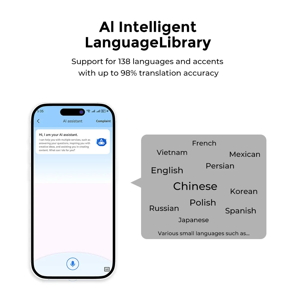 AI Smart Translation Glasses – 144 Languages, Bluetooth 5.3, Music & Sports