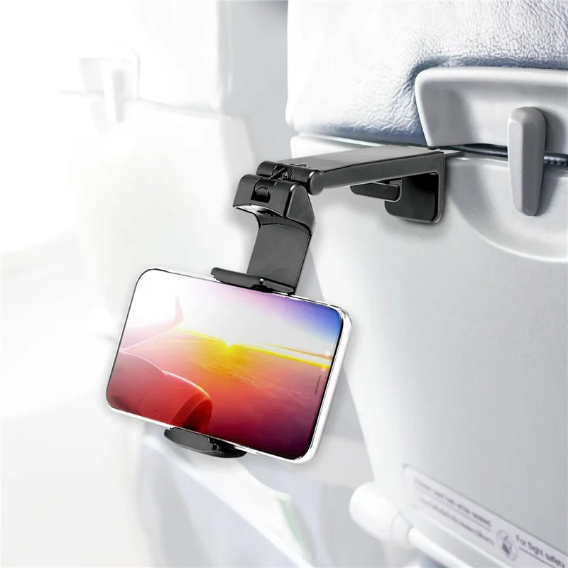 Airplane Phone Holder – Portable Foldable Travel Stand, Adjustable & Rotatable
