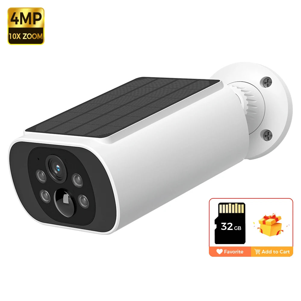 ALEVIO Solar WiFi Camera – 2.5K Outdoor Security, PIR & Night Vision