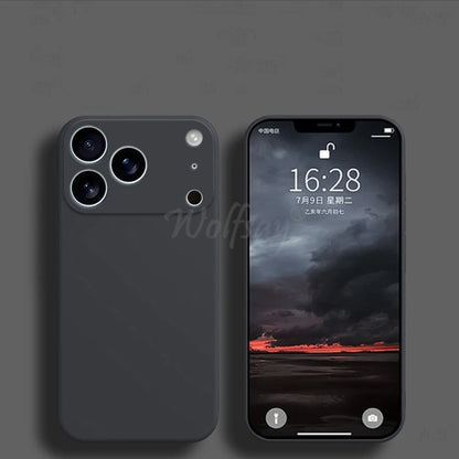 Liquid Silicone TPU iPhone Case – Plain & Protective (iPhone 17 Series/Air/Pro Max)