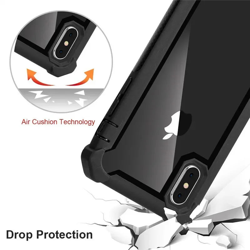 Shockproof Transparent TPU Phone Case – iPhone 6–12 Pro/Max
