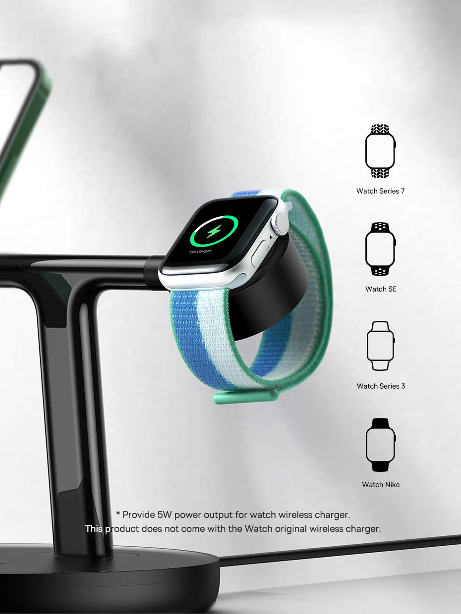 Baseus 3-in-1 20W Magnetic Wireless Charger – iPhone, AirPods & Apple Watch