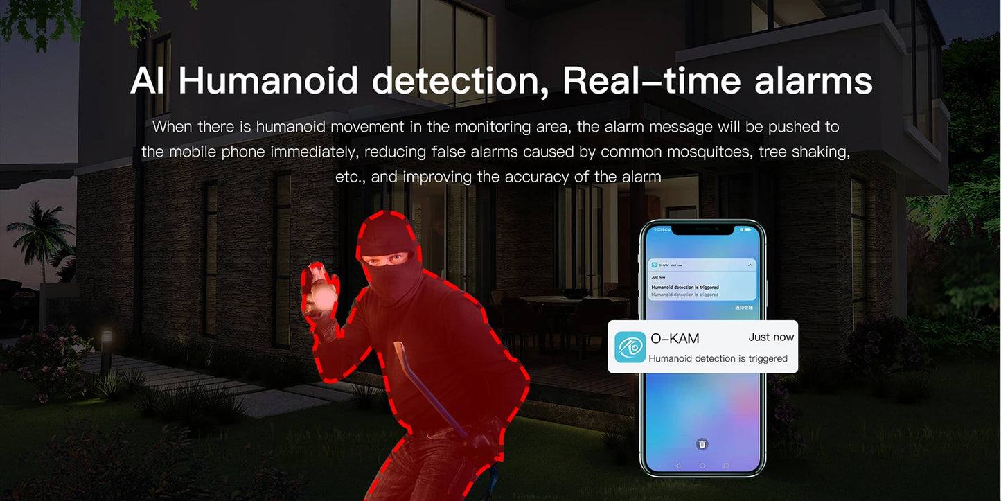 3MP WiFi Surveillance Camera – Battery Powered, Night Vision, Outdoor Security