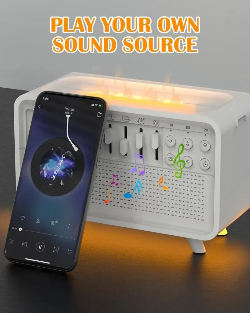 4-in-1 HIFI Bluetooth Speaker – White Noise, Night Light, Humidifier & Sleep Aid