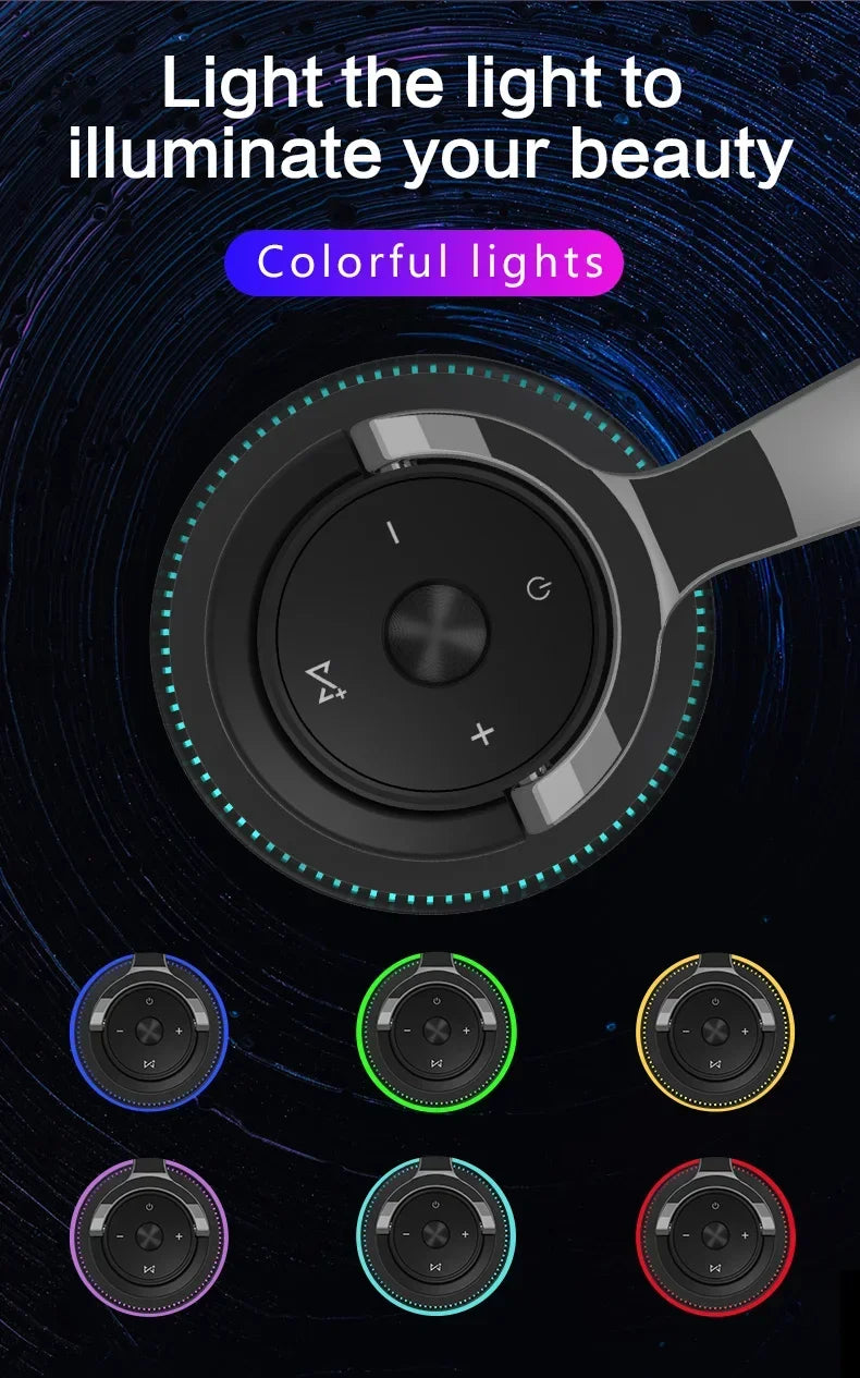 Wireless Bluetooth 5.3 Headphones – Hi-Res Audio, Dual Mode with Mic & AUX