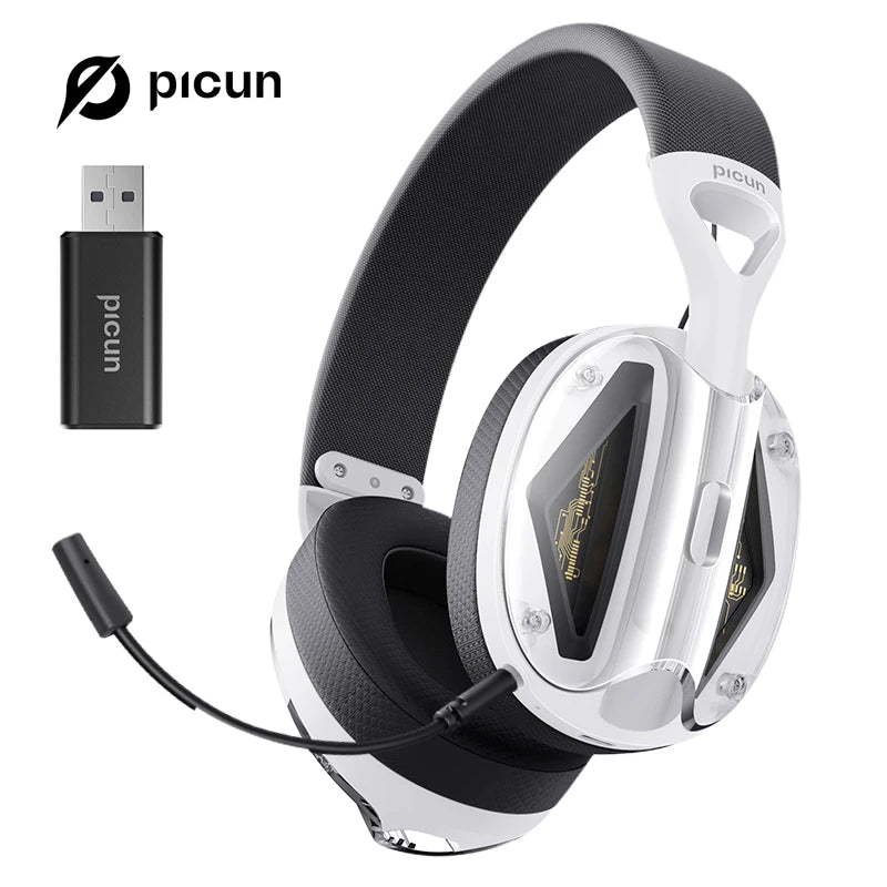 Picun G1 Wireless Gaming Headset – 3D Surround, ENC Mic, PS5/PC/Phone