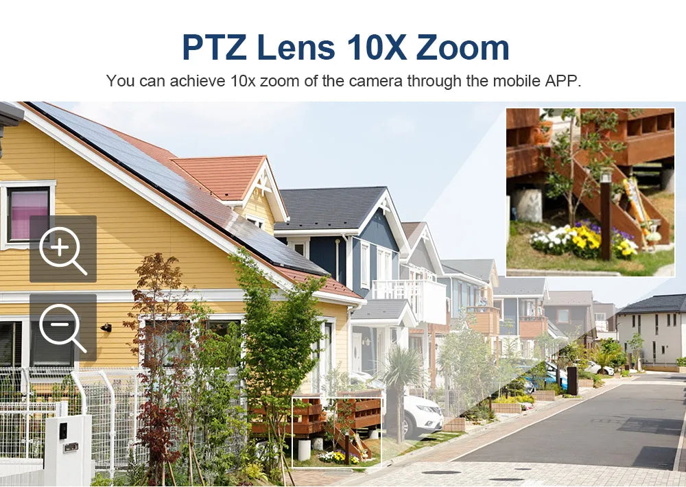 LS Vision 8K 16MP WiFi Camera – 4 Lens, 360° PTZ Outdoor Security