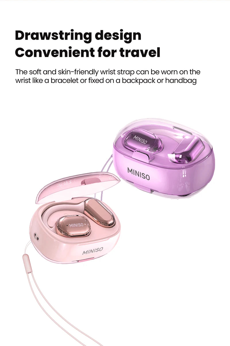 MINISO X39 Wireless Open-Ear Earbuds – Bluetooth 5.4, HiFi Sound, IPX5