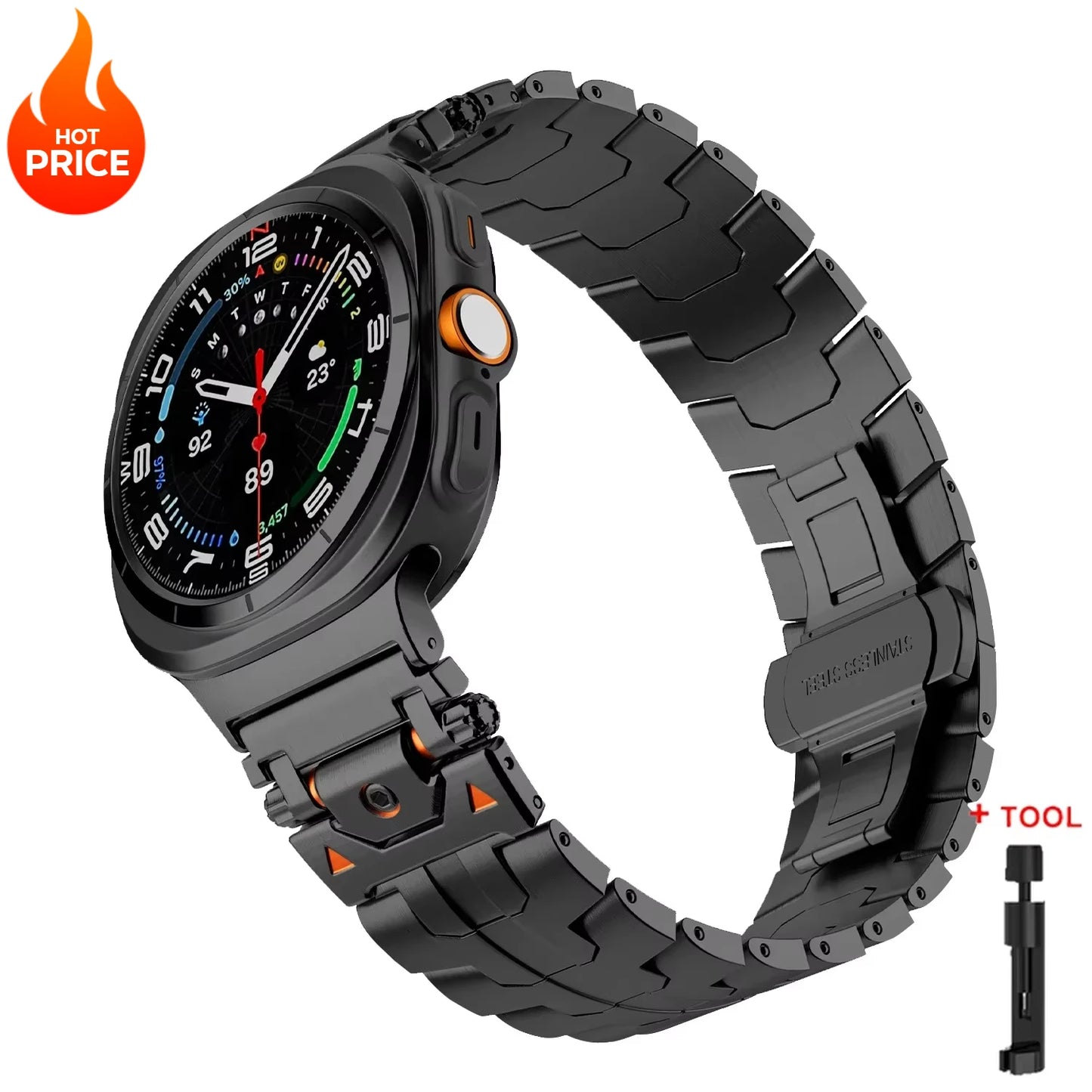 Stainless Steel Strap for Samsung Galaxy Watch 7 Ultra – Luxury Metal Band