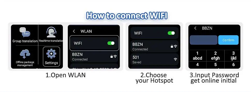 Z2 Instant AI Voice Translator – 3.1'' Touchscreen, Real-Time with Recording