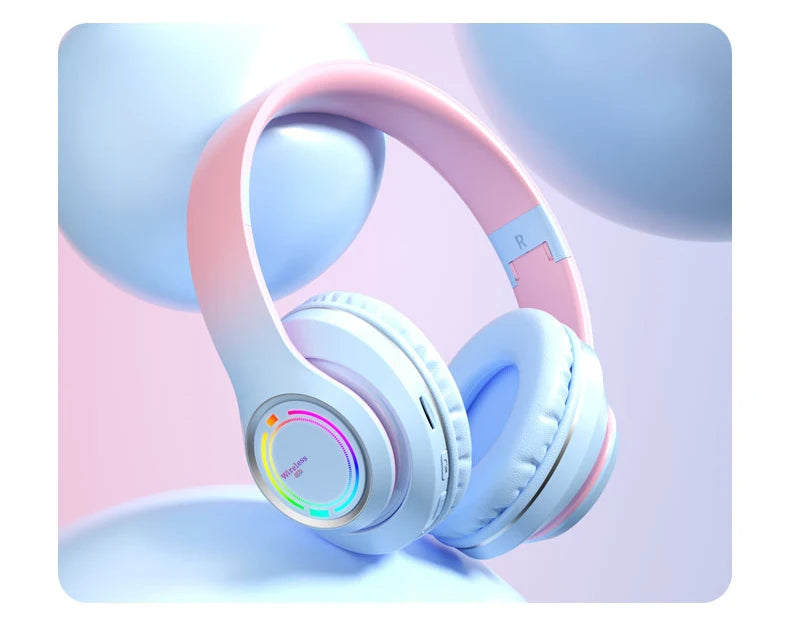 Wireless Bluetooth Kids Headphones – Multi-Color, SD Card, HiFi Stereo