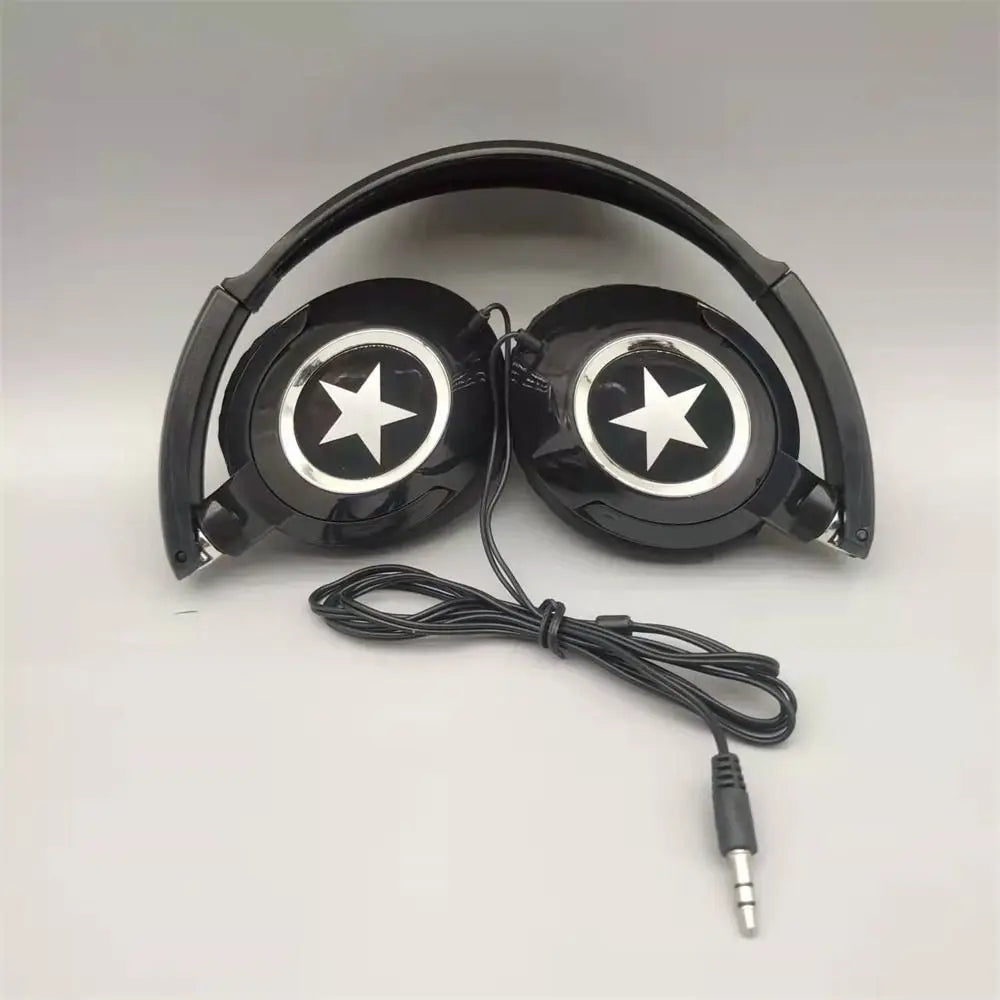 Wired Over-Ear Headphones – HiFi Bass, Stereo Music, Adjustable for PC & Mobile