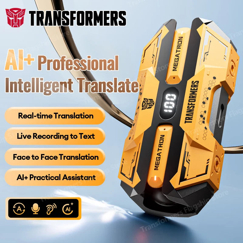 Choice Transformers TF-T51 Bluetooth 5.4 Gaming Headset – Wireless with LED & AI Translator
