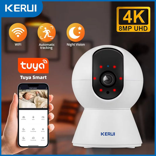 KERUI 5MP 4K Mini WiFi Camera – Tuya Smart AI Indoor Security