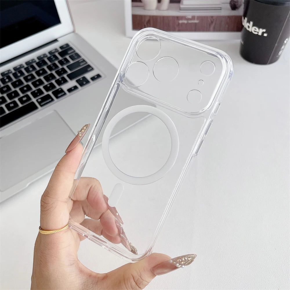 MagSafe Frosted iPhone Case – Shockproof & Armor Matte (iPhone 11–17/16E)