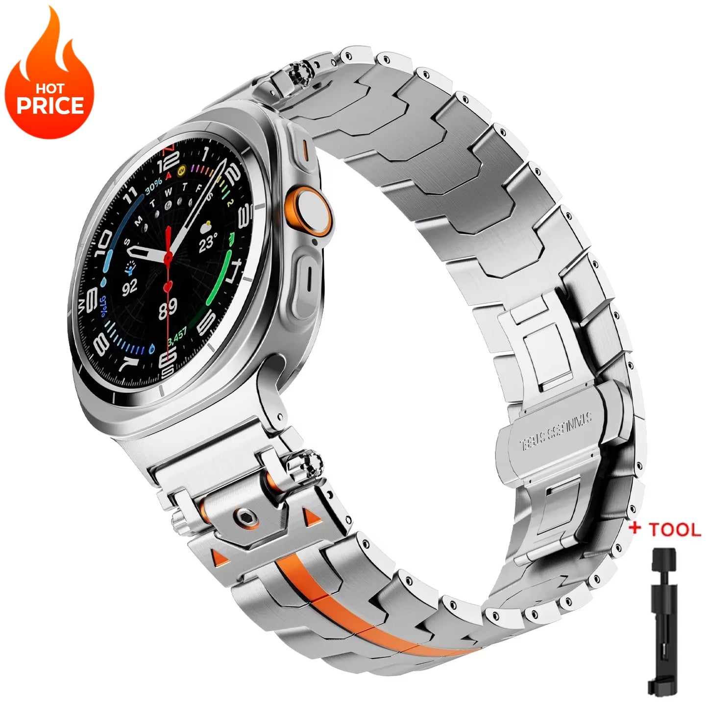 Stainless Steel Strap for Samsung Galaxy Watch 7 Ultra – Luxury Metal Band