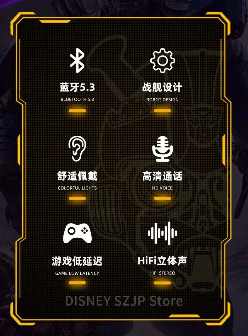 Transformers TF-T01 Bluetooth Earphones – HIFI Sound, Gaming & Low Latency