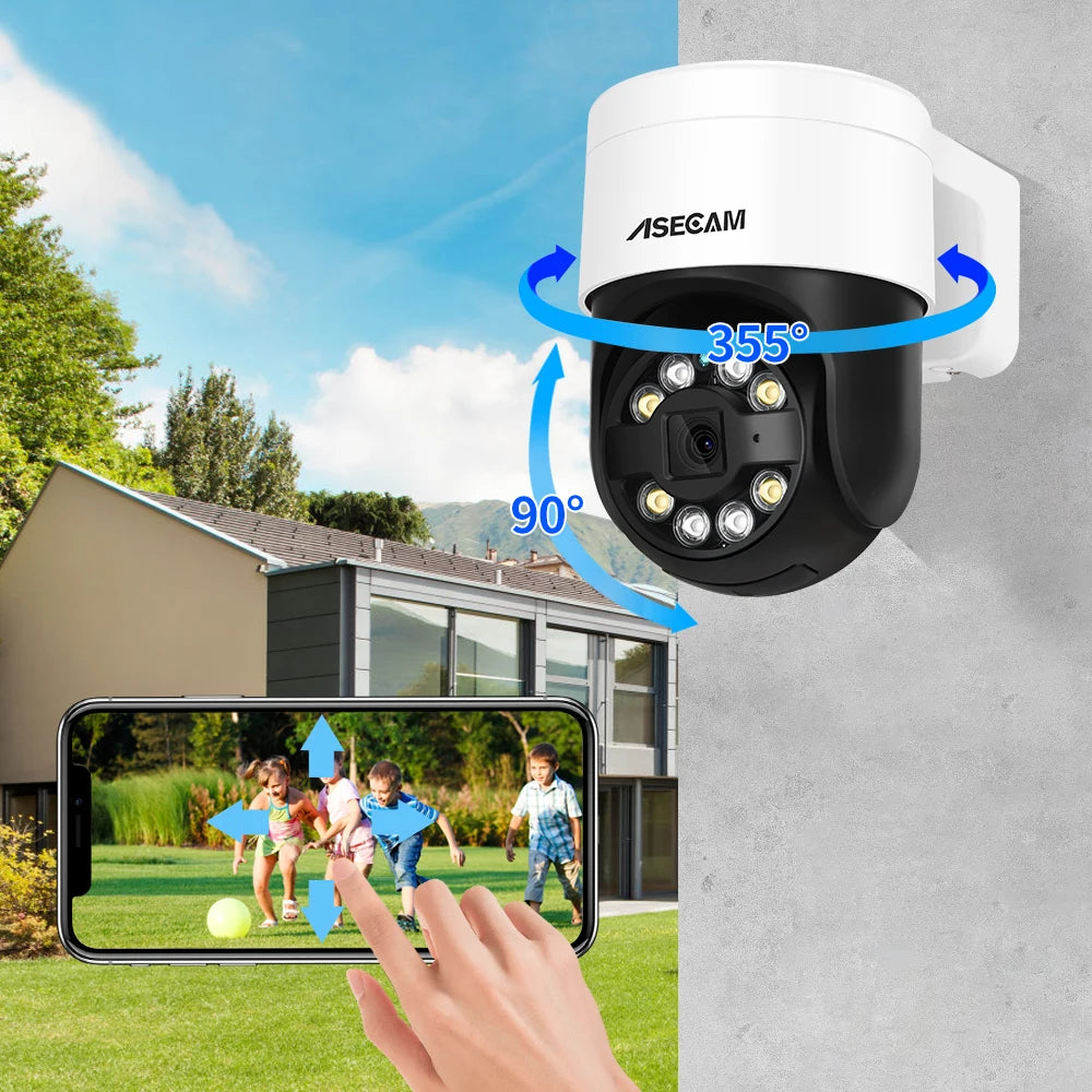 8MP 4K PTZ POE Camera – AI Face Detection, Audio, Night Vision