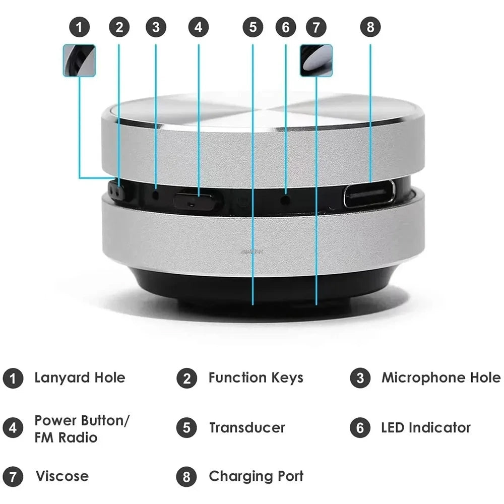 2025 Bone Conduction Bluetooth Speaker – TWS 3D Stereo with FM Radio