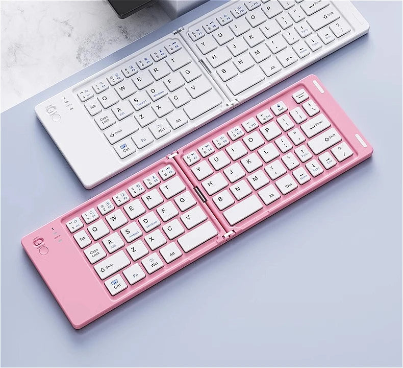 MINGCVIL Mini Foldable Bluetooth Keyboard – Slim, Portable, Rechargeable