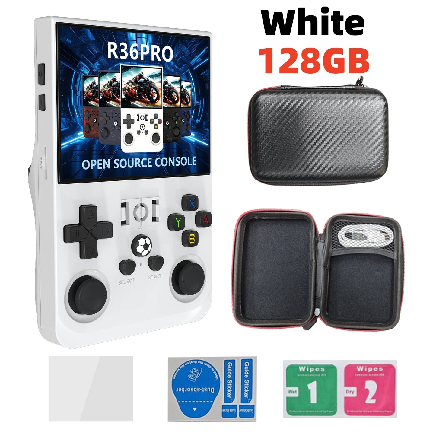 R36 PRO Retro Handheld Game Console – 3.5'' IPS, Linux, 128GB Games