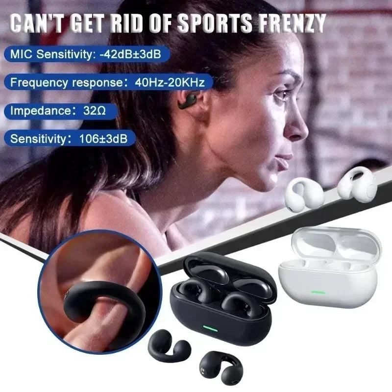 T75 Bone Conduction Bluetooth 5.3 Headphones – Sports, HiFi, Waterproof