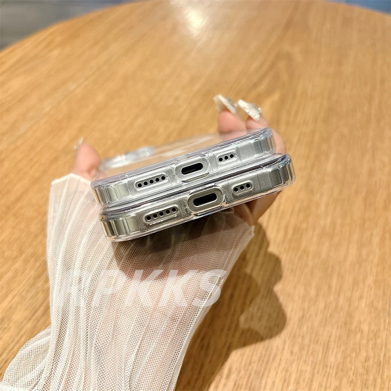 Transparent MagSafe Wireless Charging Case – For iPhone 11–17 Series