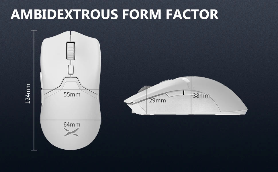 Delux M800PRO Wireless Gaming Mouse – RGB, 26000 DPI, Programmable