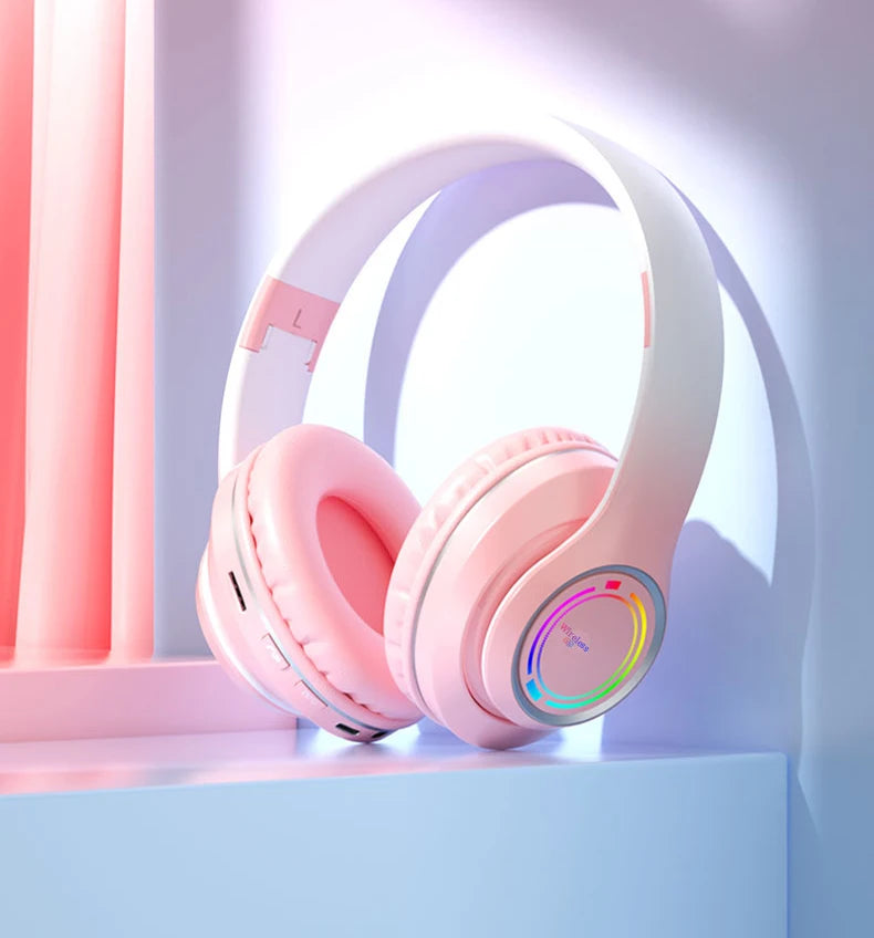 Wireless Bluetooth Kids Headphones – Multi-Color, SD Card, HiFi Stereo
