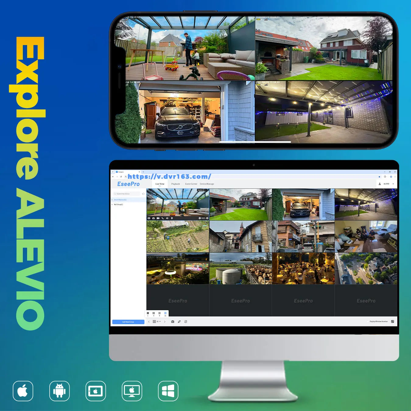 ALEVIO Solar WiFi Camera – 2.5K Outdoor Security, PIR & Night Vision