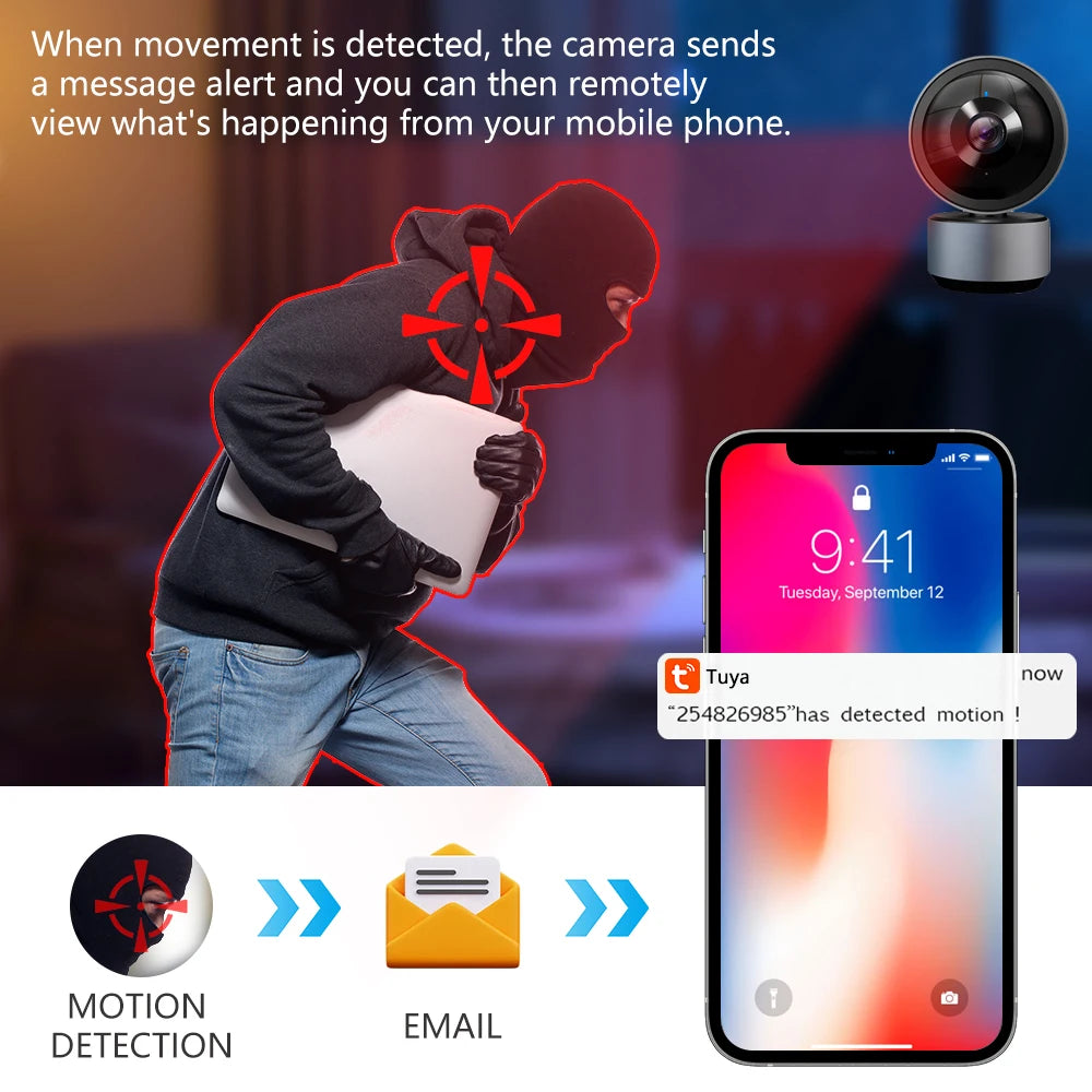 Tuya 5MP WiFi Camera – HD Night Vision, Auto Tracking & 2-Way Audio
