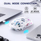 FreeWolf A2 Transparent RGB Gaming Mouse – Wireless, Battery Display, Dual Mode