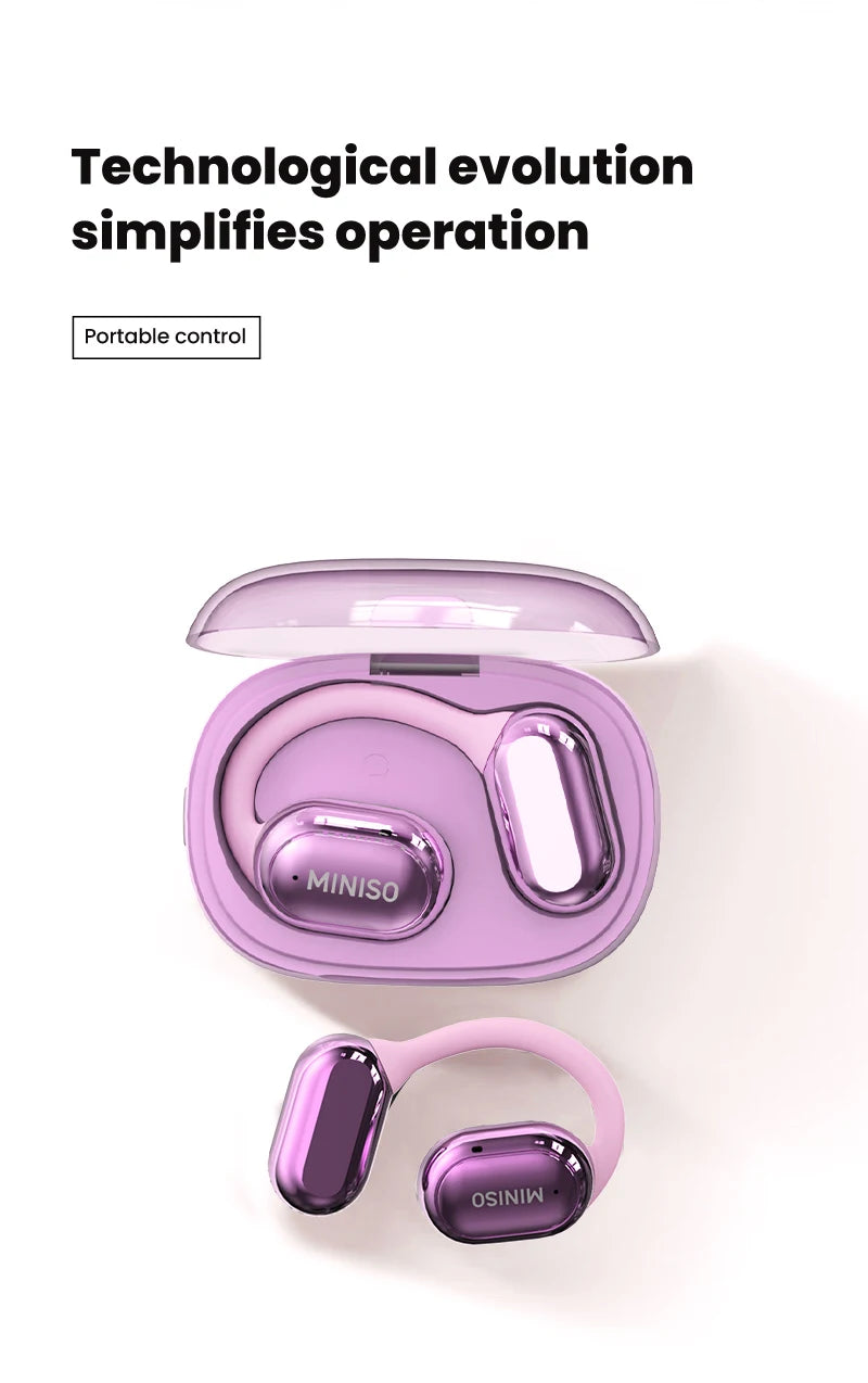 MINISO X39 Wireless Open-Ear Earbuds – Bluetooth 5.4, HiFi Sound, IPX5