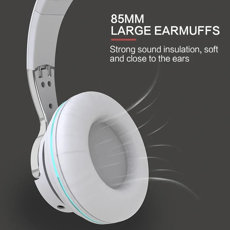 Wireless Bluetooth 5.3 Headphones – Hi-Res Audio, Dual Mode with Mic & AUX
