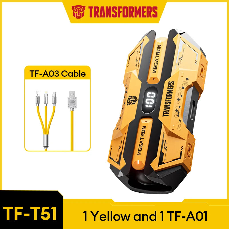 Choice Transformers TF-T51 Bluetooth 5.4 Gaming Headset – Wireless with LED & AI Translator