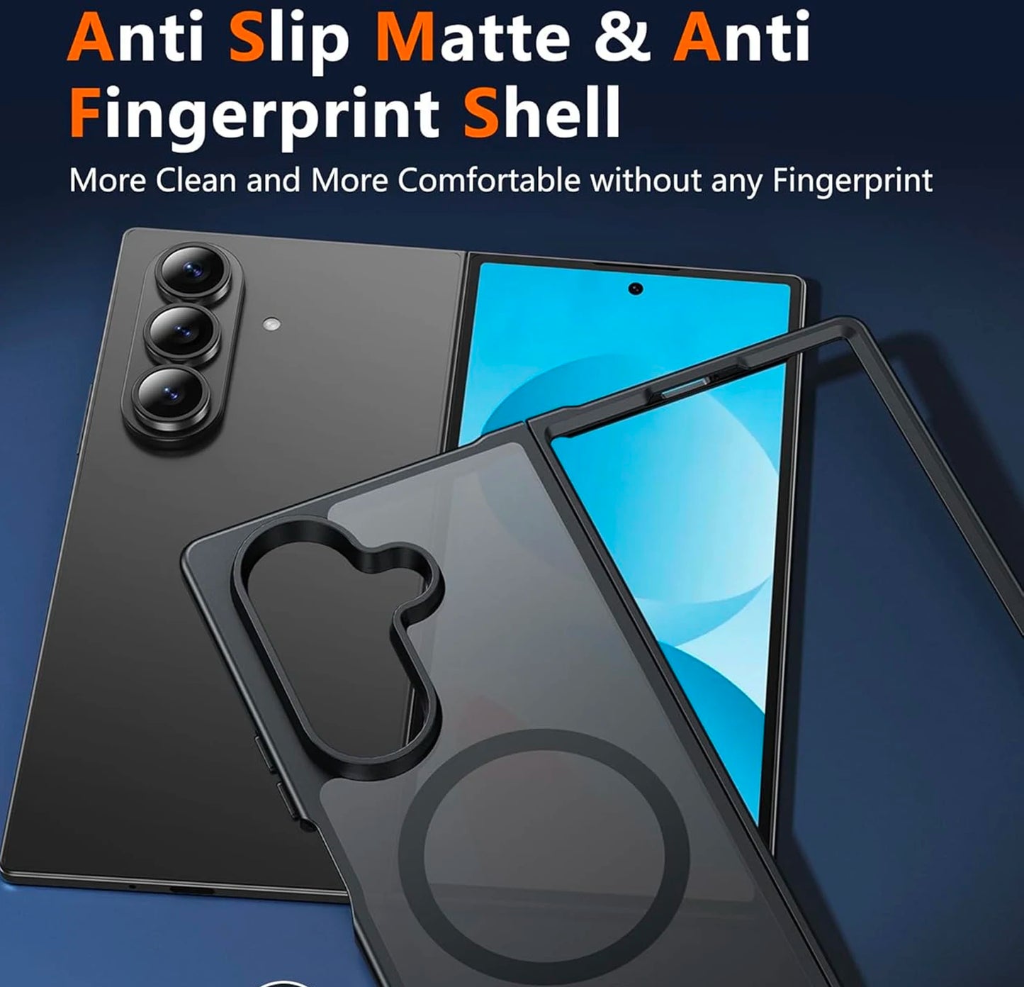 UYUXIO Magnetic Case – Slim Rugged Wireless Charging (Galaxy Z Fold 7)