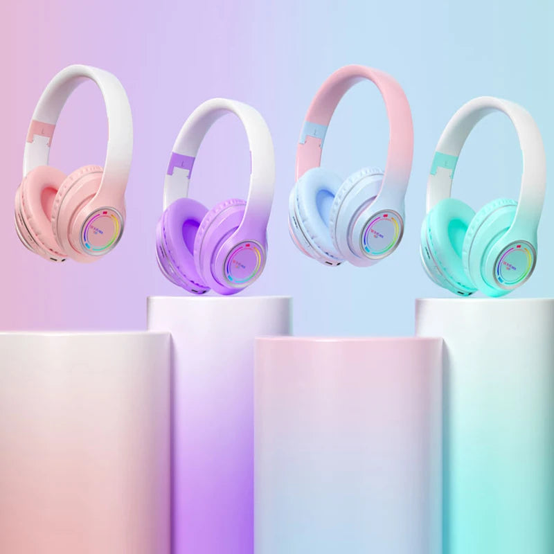 Wireless Bluetooth Kids Headphones – Multi-Color, SD Card, HiFi Stereo
